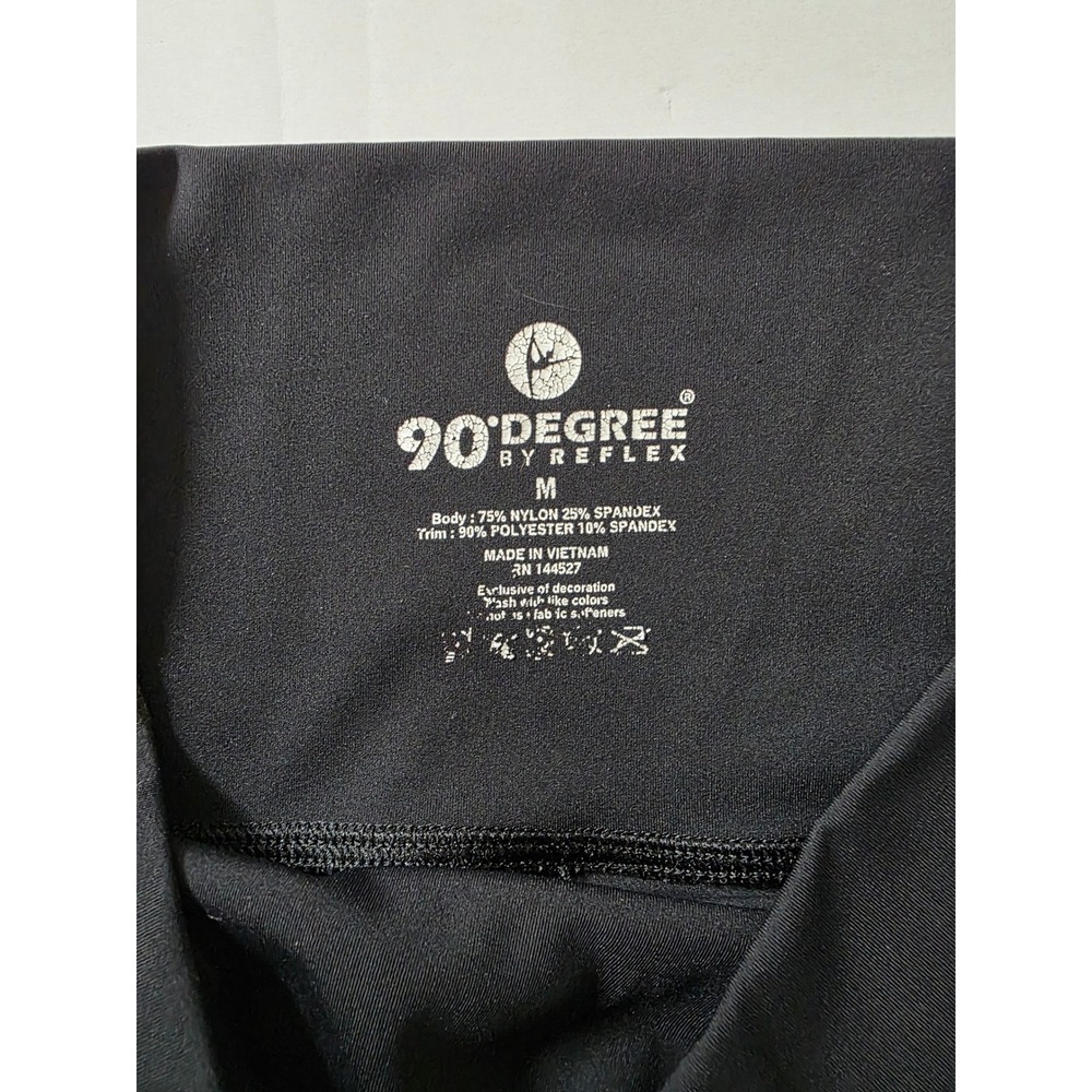 90 Degree by Reflex Womens Medium Black High-Rise Leggings Holds You In - Picture 4 of 8